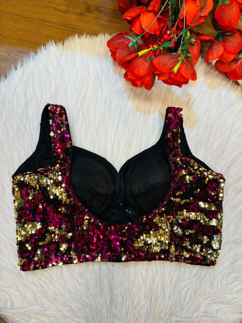Flip Flop Fabulous – Designer Reversible Sequins Blouse