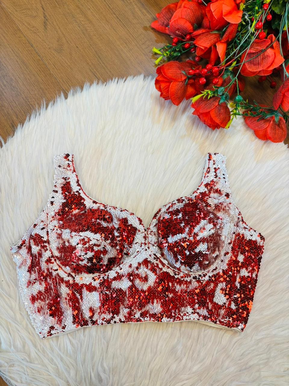 Flip Flop Fabulous – Designer Reversible Sequins Blouse