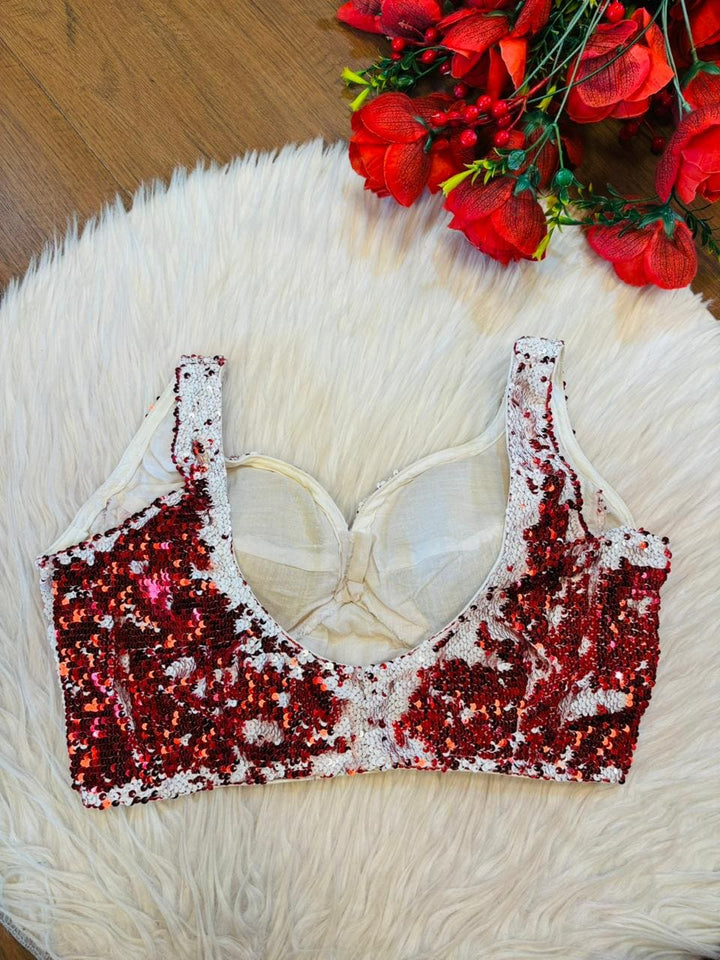 Flip Flop Fabulous – Designer Reversible Sequins Blouse