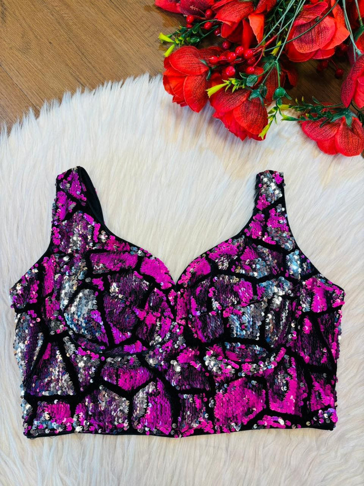 Flip Flop Fabulous – Designer Reversible Sequins Blouse