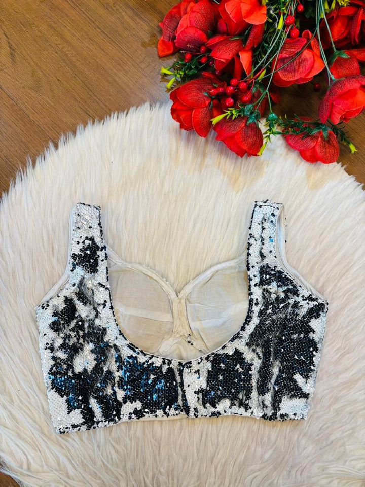 Flip Flop Fabulous – Designer Reversible Sequins Blouse