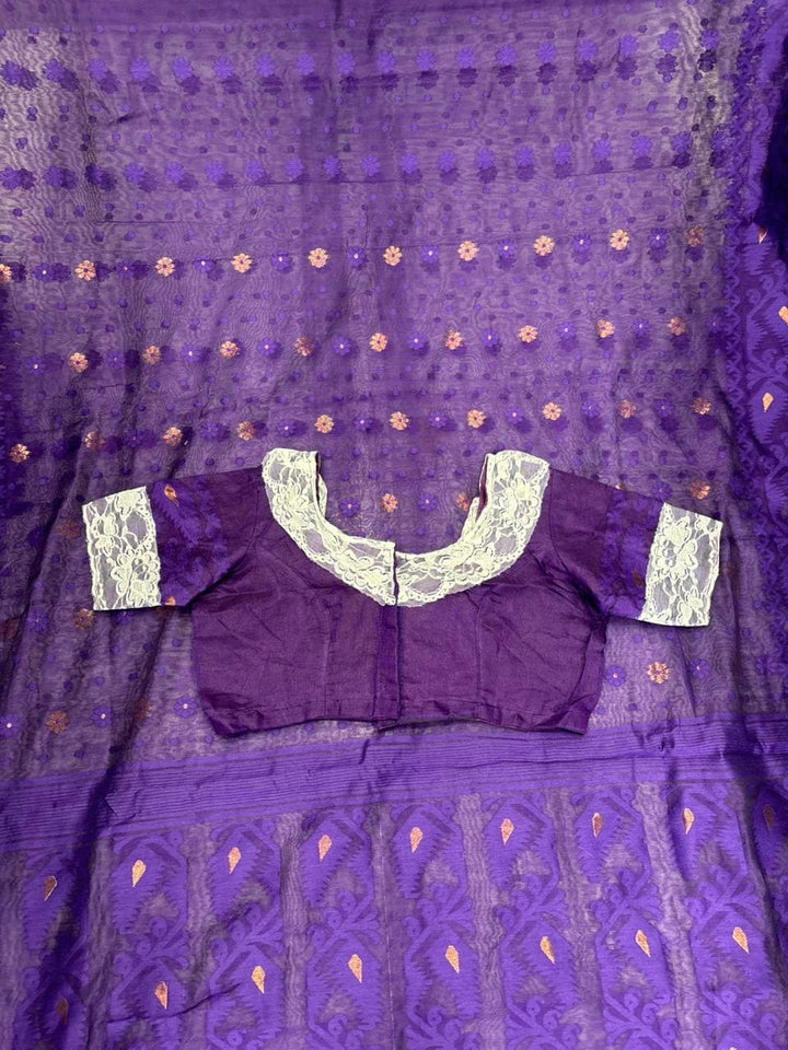 Aradhana Bengal Jamdani Saree with Blouse (Combo)