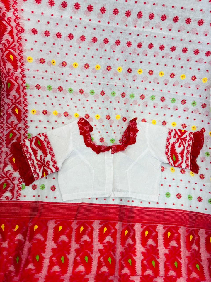 Aradhana Bengal Jamdani Saree with Blouse (Combo)