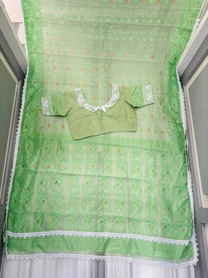 Aradhana Bengal Jamdani Saree with Blouse (Combo)