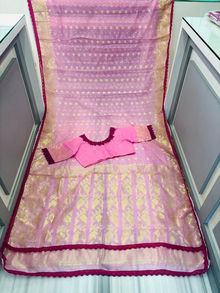 Aradhana Bengal Jamdani Saree with Blouse (Combo)