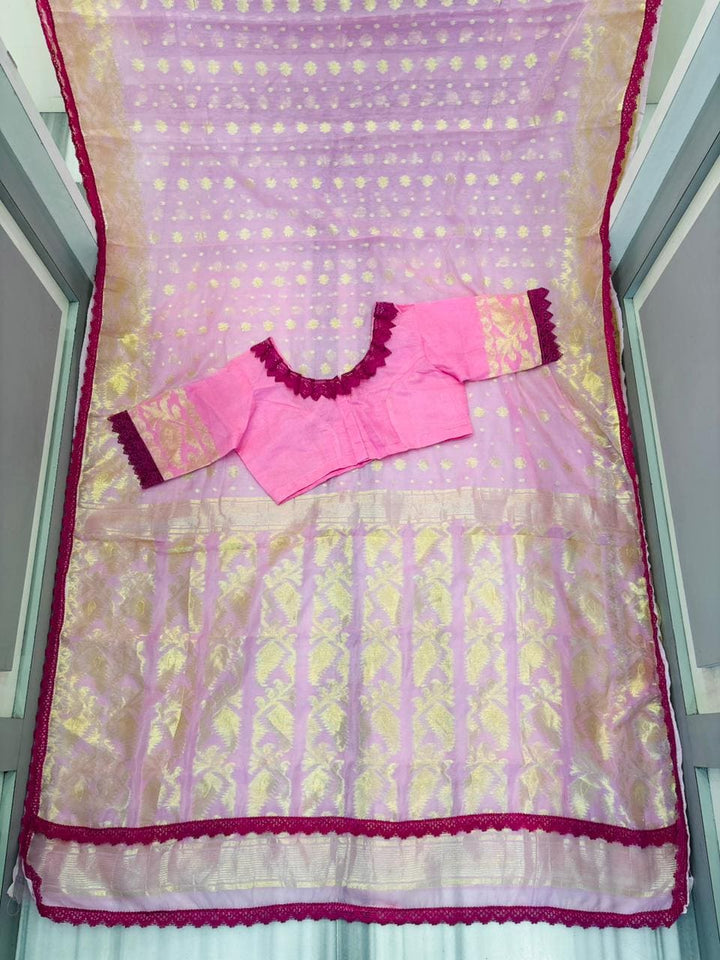 Aradhana Bengal Jamdani Saree with Blouse (Combo)