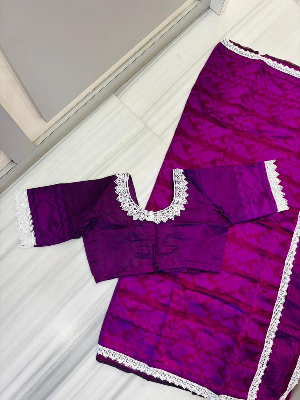Aradhana Bengal Jamdani Saree with Blouse (Combo)