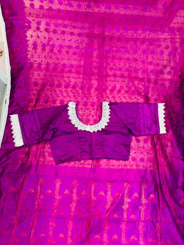 Aradhana Bengal Jamdani Saree with Blouse (Combo)