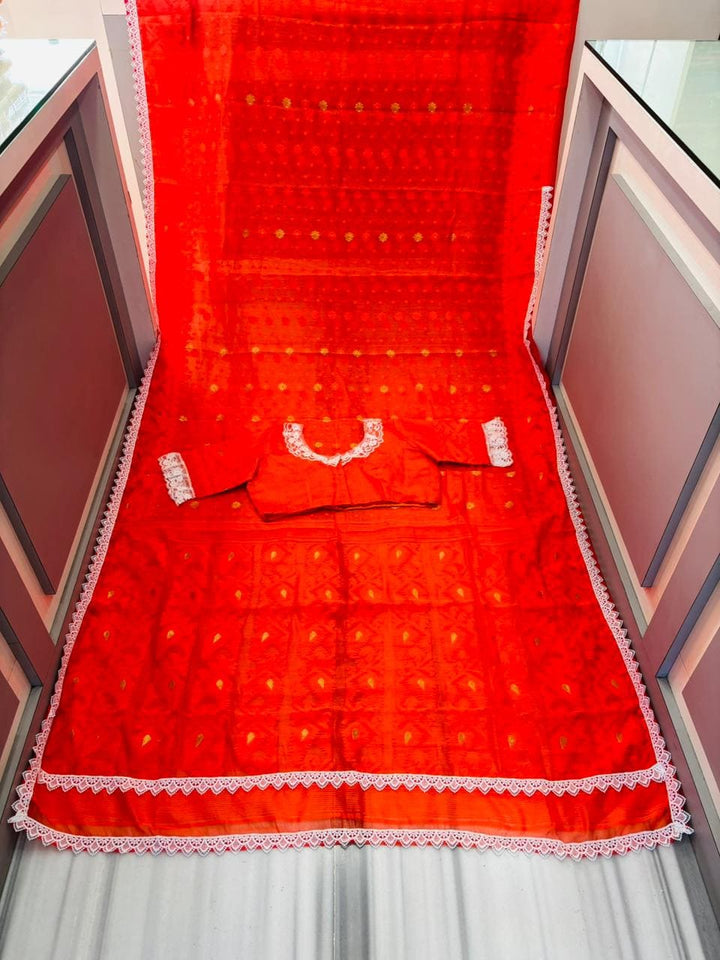 Aradhana Bengal Jamdani Saree with Blouse (Combo)