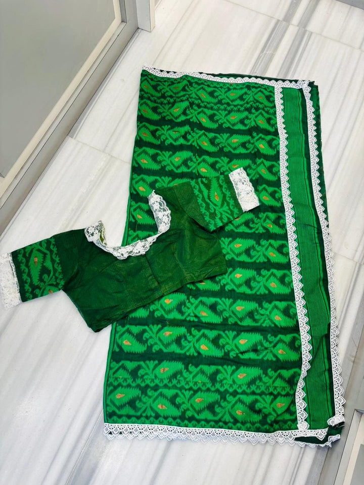 Aradhana Bengal Jamdani Saree with Blouse (Combo)