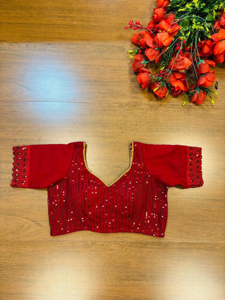 Heritage Darling Designer Georgette Silk (Semi) Sequin Blouse
