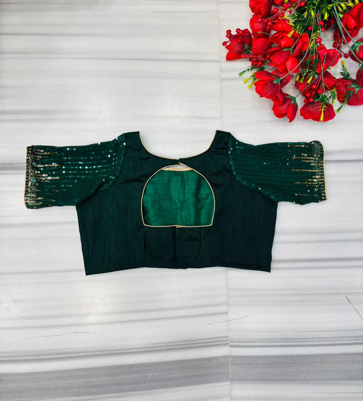 Demand Attention- Designer Georgette Silk Sequin Blouse