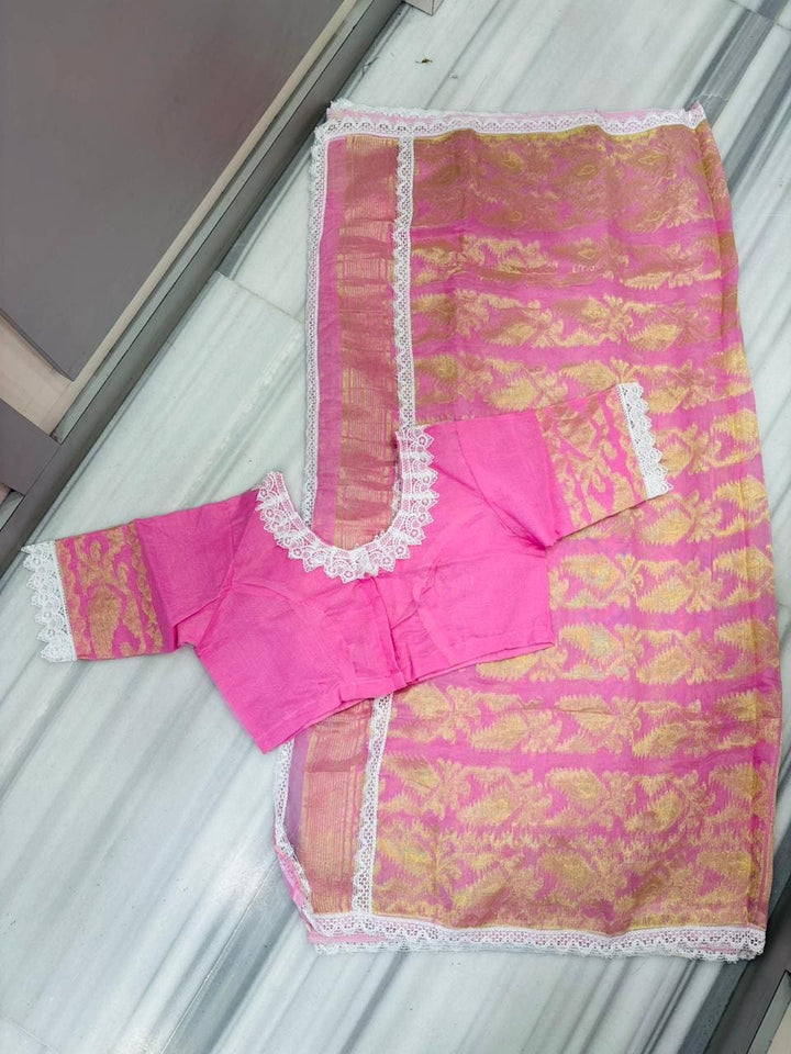 Aradhana Bengal Jamdani Saree with Blouse (Combo)