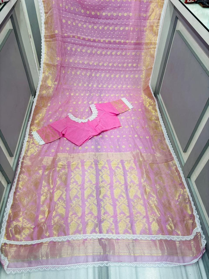 Aradhana Bengal Jamdani Saree with Blouse (Combo)