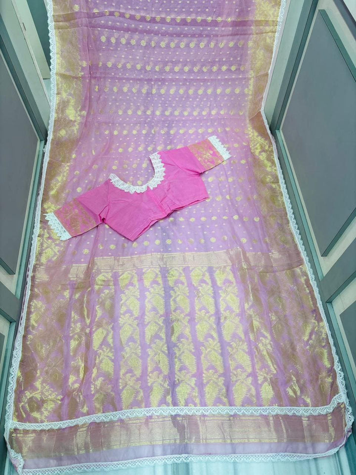 Aradhana Bengal Jamdani Saree with Blouse (Combo)