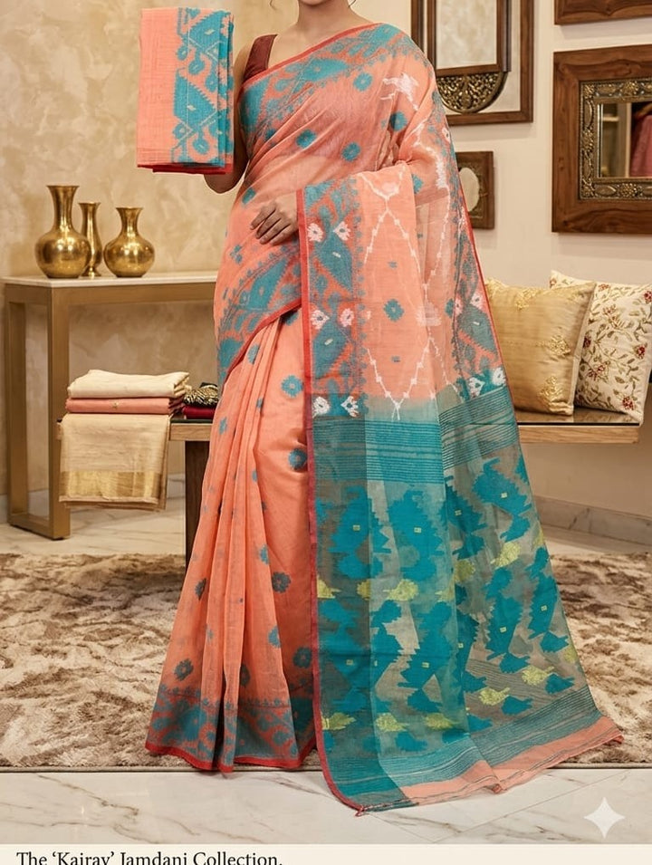 Kumudini | Karat Dhakai Jamdani Saree