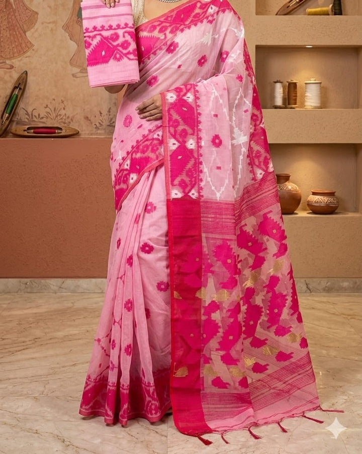 Kumudini | Karat Dhakai Jamdani Saree