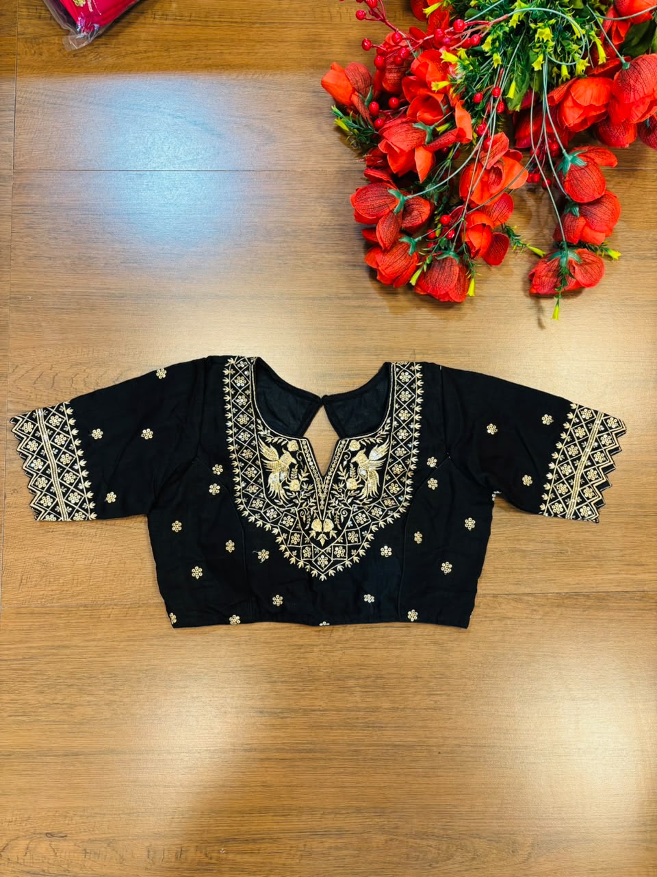 Each Stitch Designer Vichitra Silk Blouse