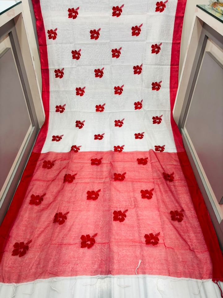 Umaradhya (উমারাধ্যা ) Cotton Saree with Embroidery