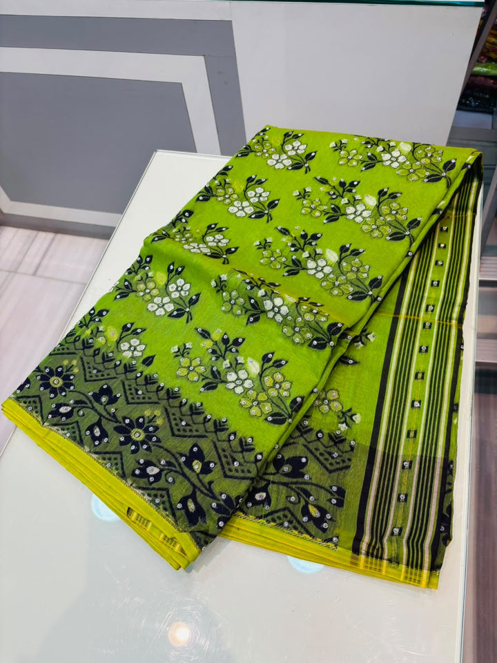 Shonarika Bengal Jamdani Saree With Stone Work