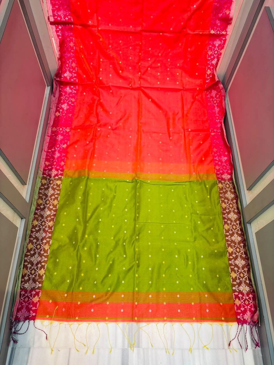 Ranga Priya khadi Jamdani Saree