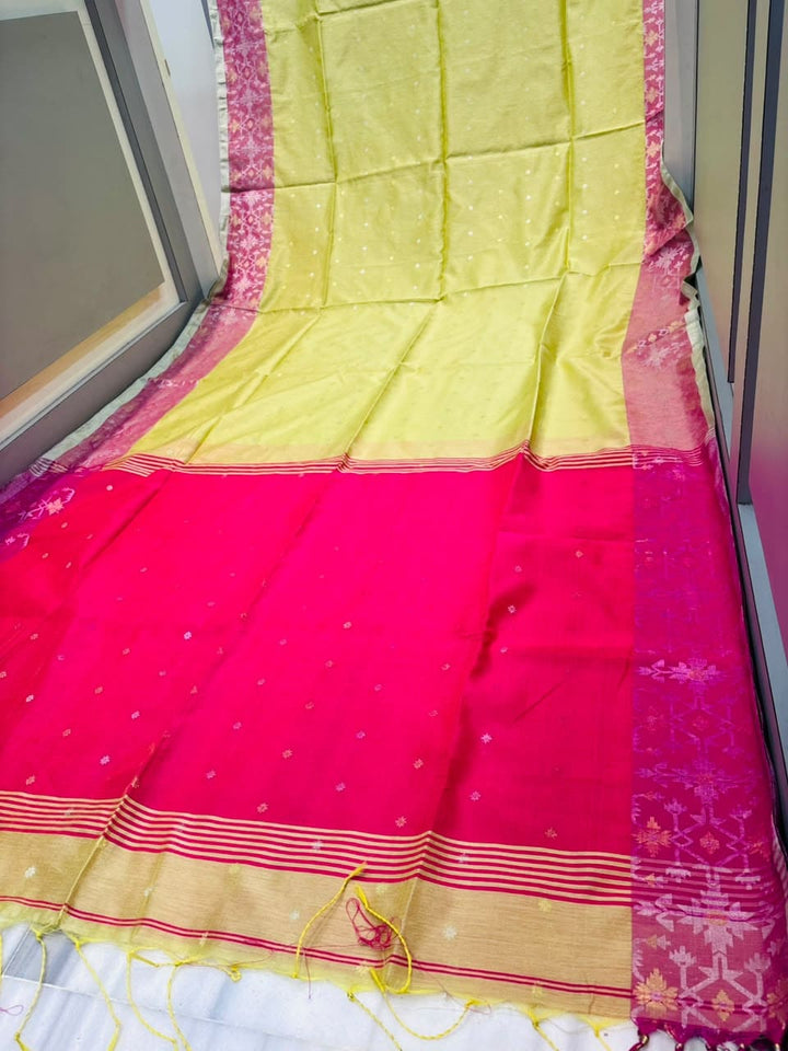 Ranga Priya khadi Jamdani Saree