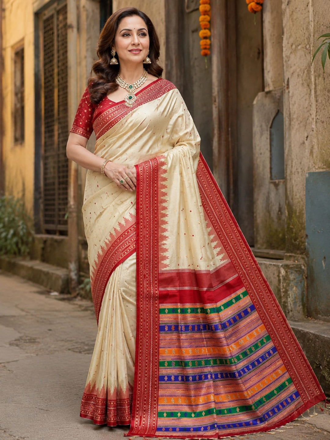 Whispers of Colour-Premium Assam Silk Saree