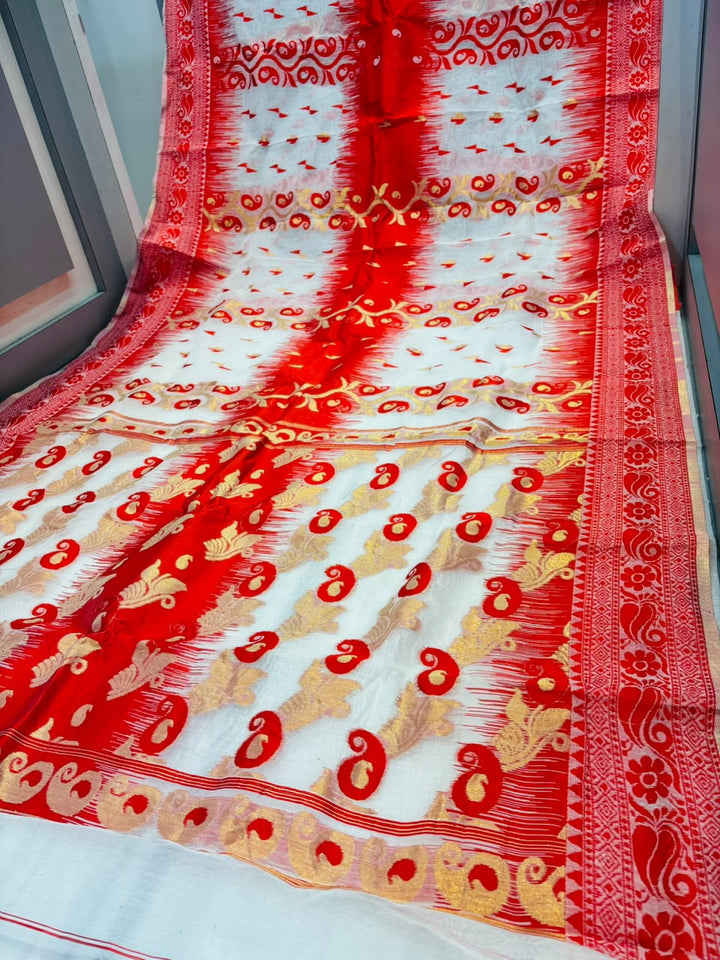 Rajonigandha Bengal Jamdani Saree