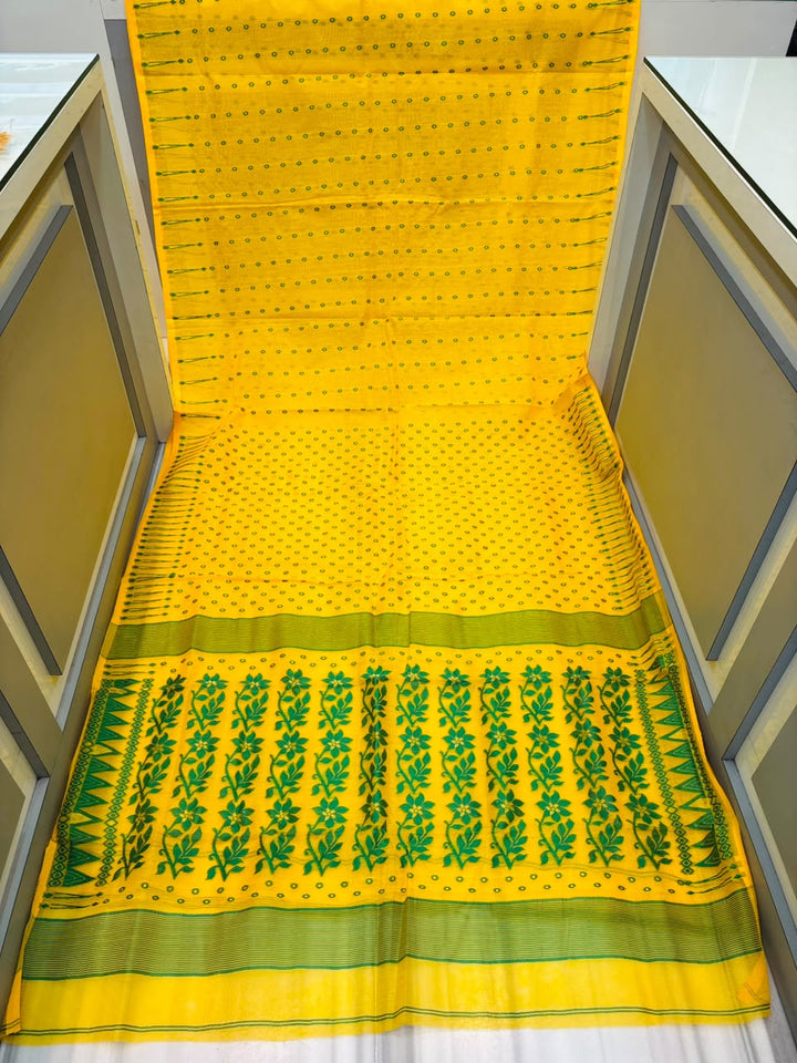 Basanti Bela Bengal Jamdani Saree
