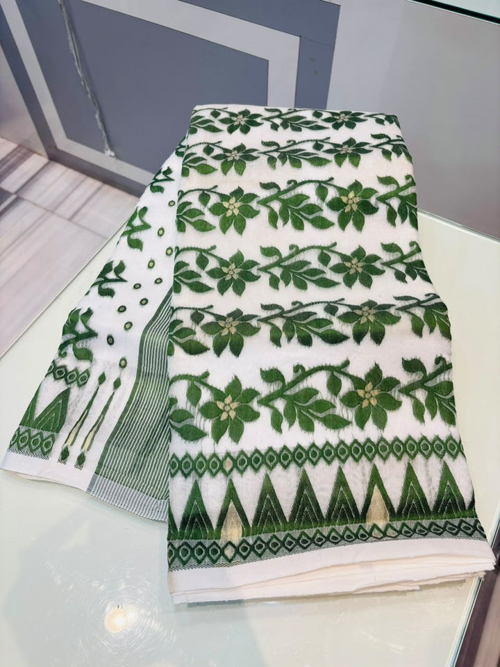 Basanti Bela Bengal Jamdani Saree