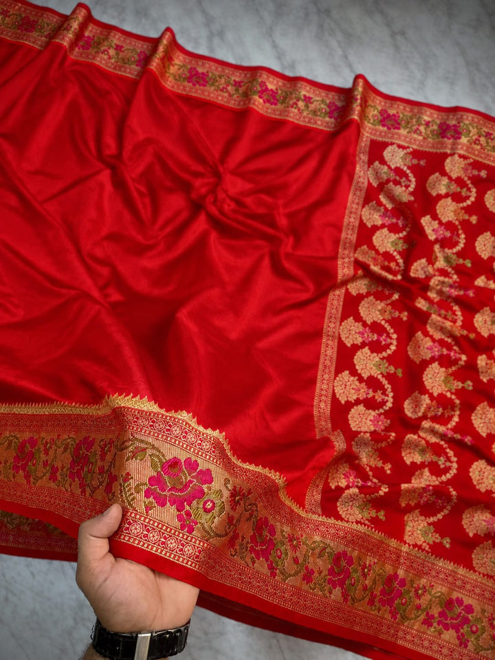 Trinetra Banarasi  Chiniya Silk Saree