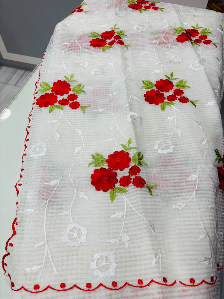 Phoolkatha Kota Saree With Embroidery Work