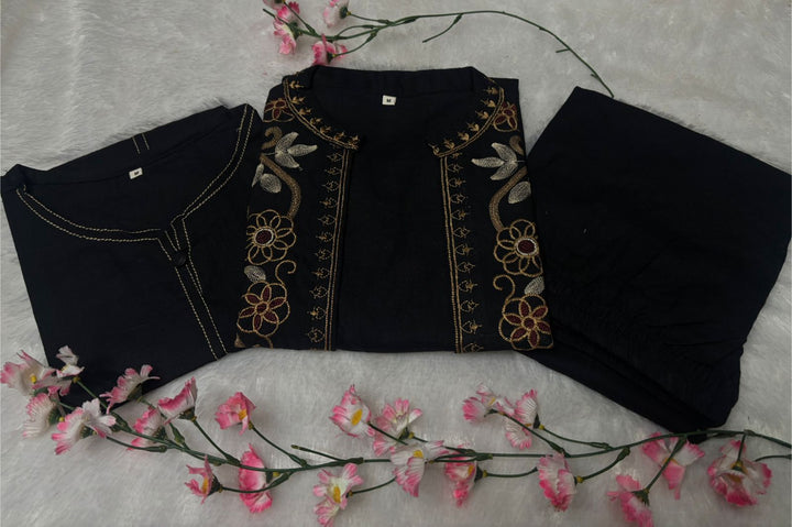 Love at First Look – Embroidered Cotton Jacket Style Co-ord Set