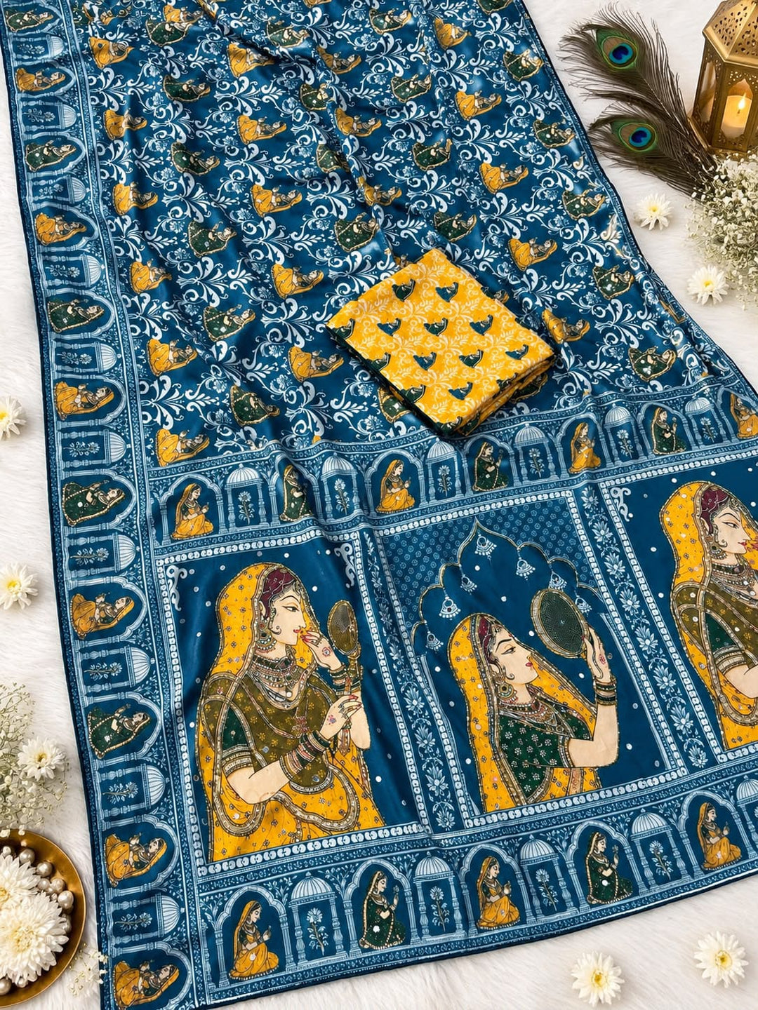 Love in Reflection - Chinnon Silk Mirrorwork Saree