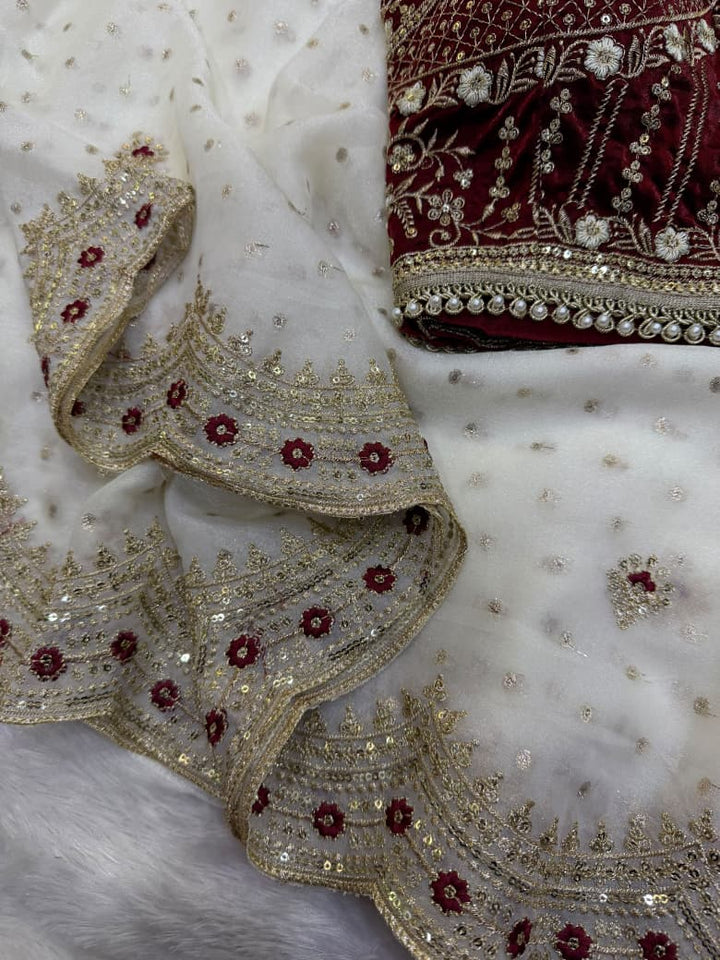 All That Glitters – Sequin & Zari Embroidered Frendy Satin Silk Saree