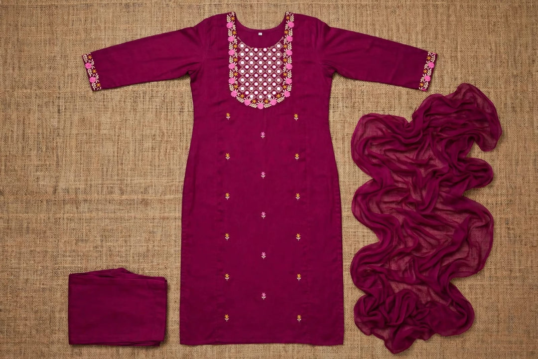 The Desi Crush Cotton Kurti Set