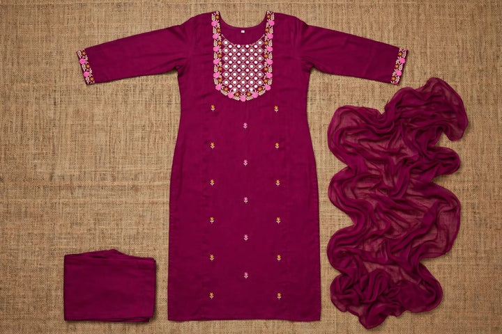 The Desi Crush Cotton Kurti Set