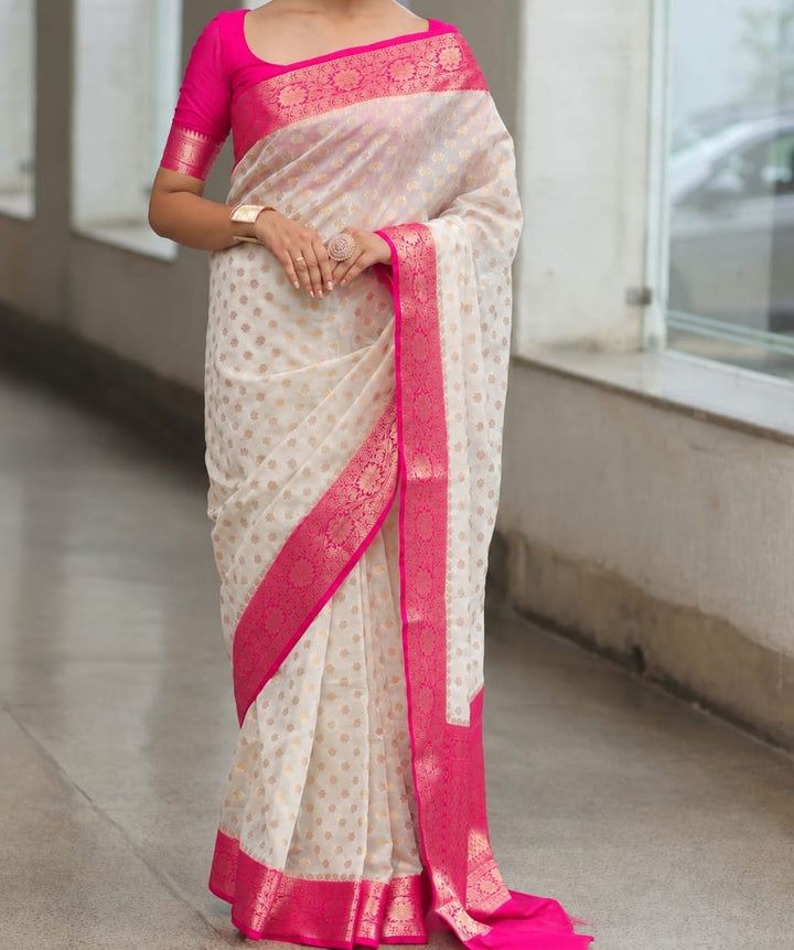 Deepavali Shringar- Banarasi Semi Georgette Soft Silk  Saree
