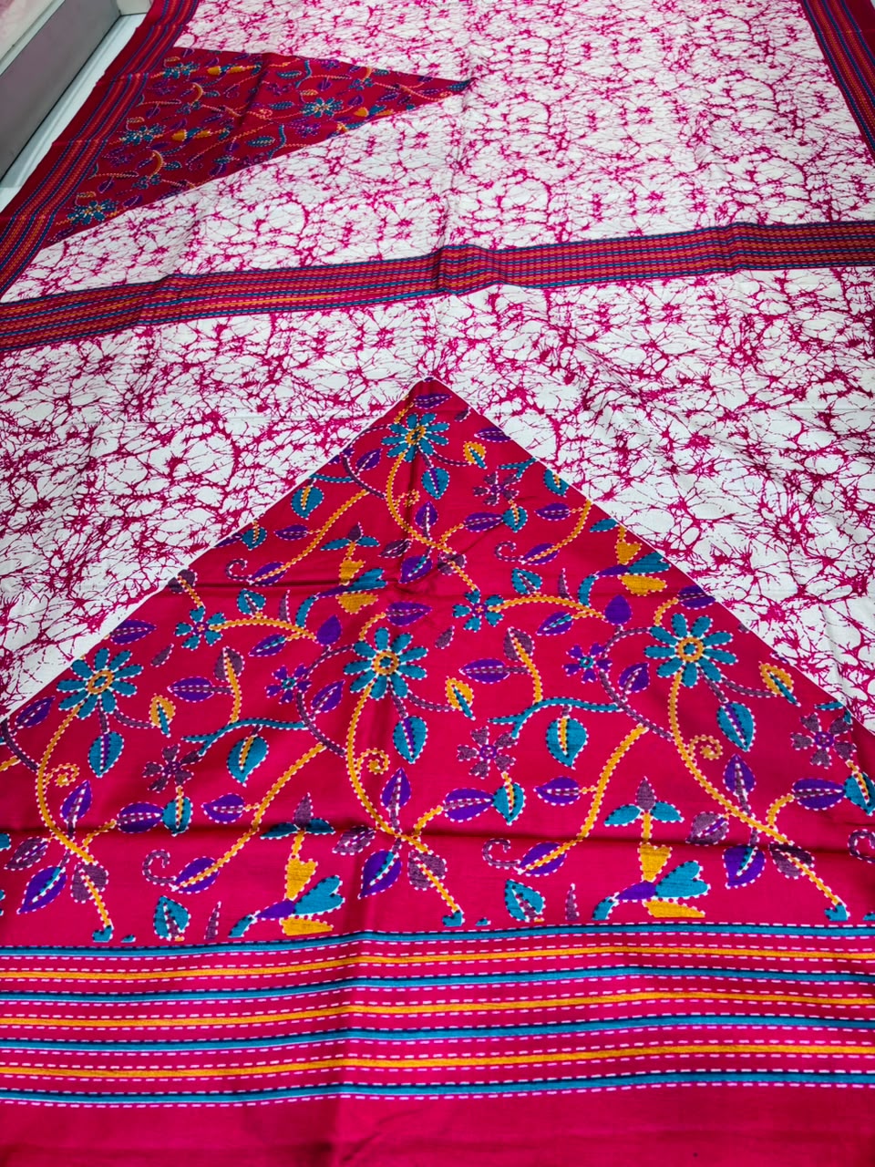 Trikon Ranga Fancy Silk Saree