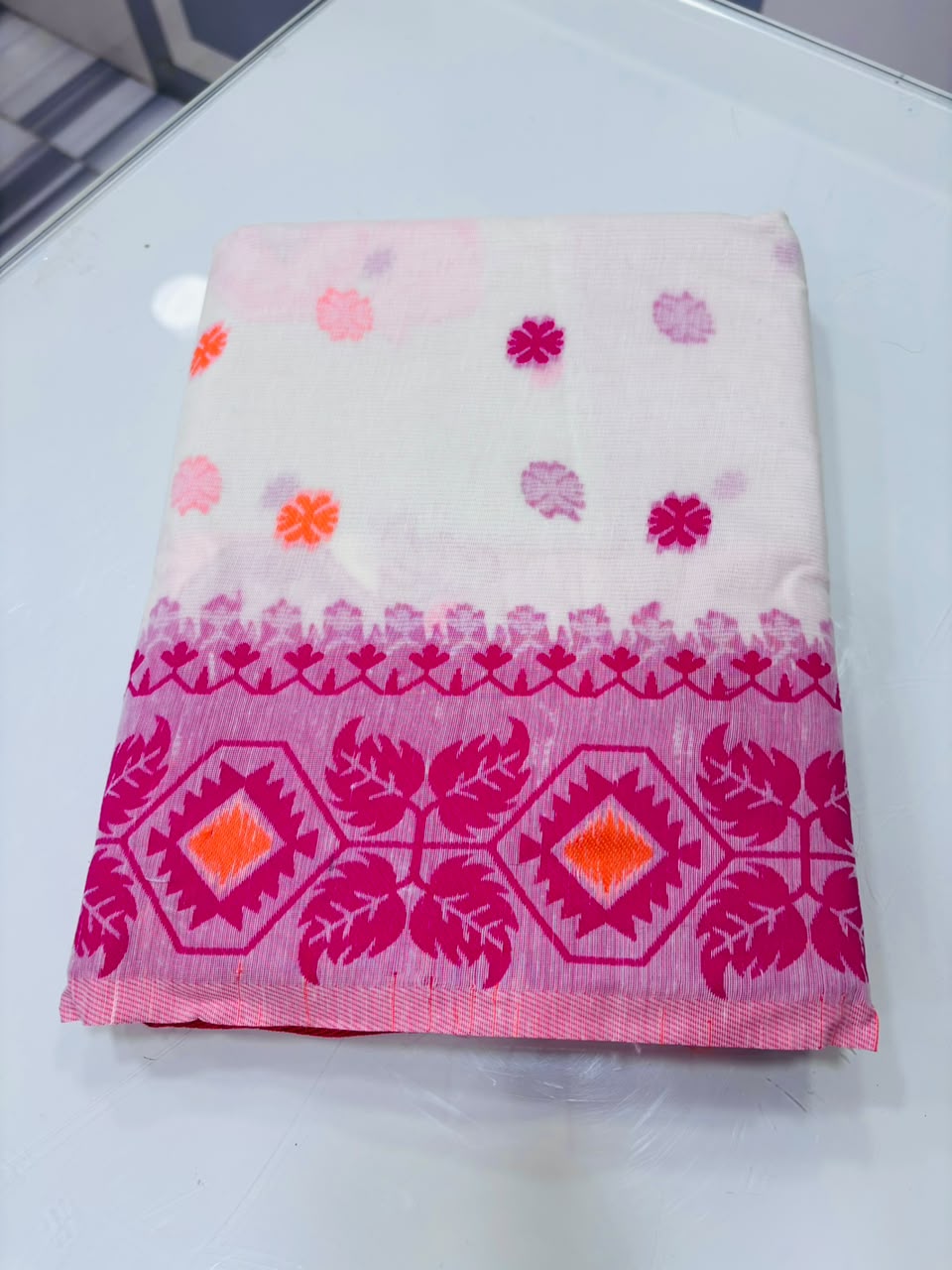 Rajmohini Exclusive Semi Tassar Jamdani Saree