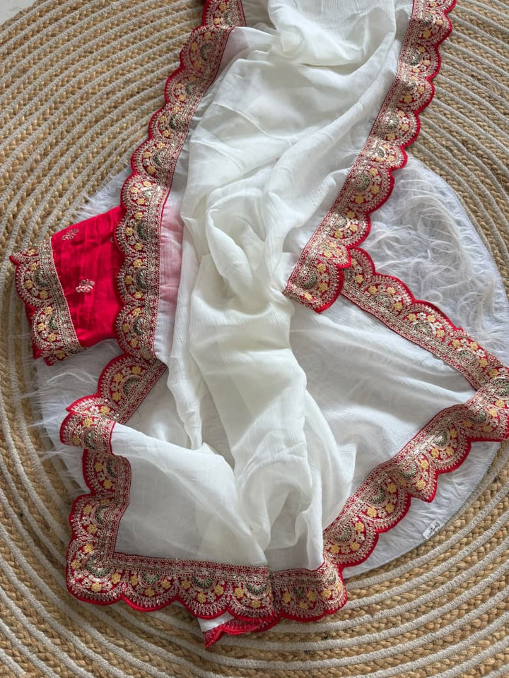 Softly Iconic – Chiffon Silk Saree (Semi)
