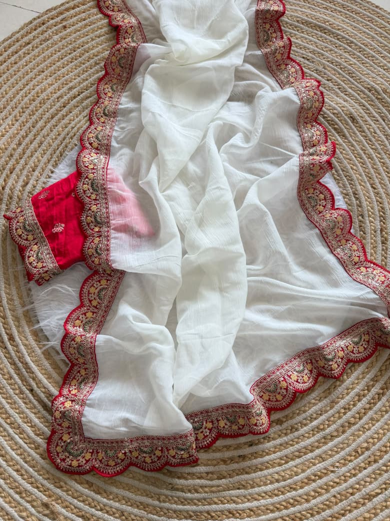 Softly Iconic – Chiffon Silk Saree (Semi)