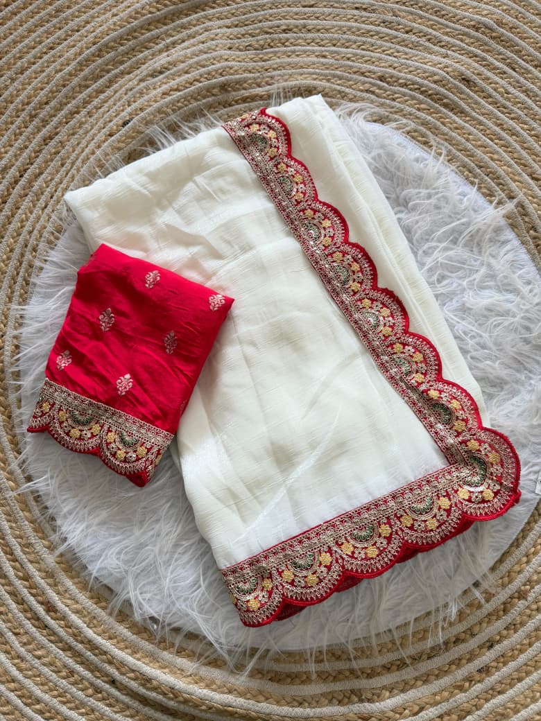 Softly Iconic – Chiffon Silk Saree (Semi)