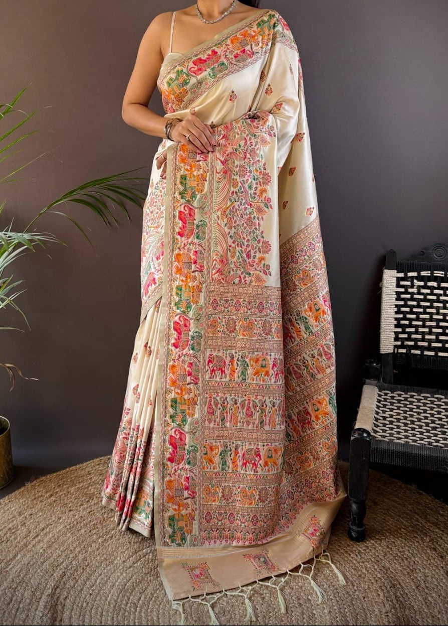 The Story of Her Pashmina Silk Saree