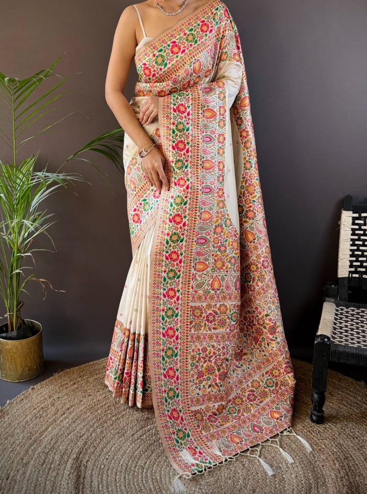 The Story of Her Pashmina Silk Saree