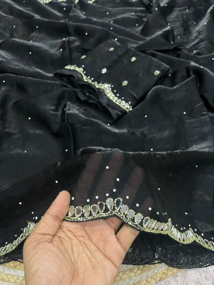 Iconic Glow Satin Silk Saree