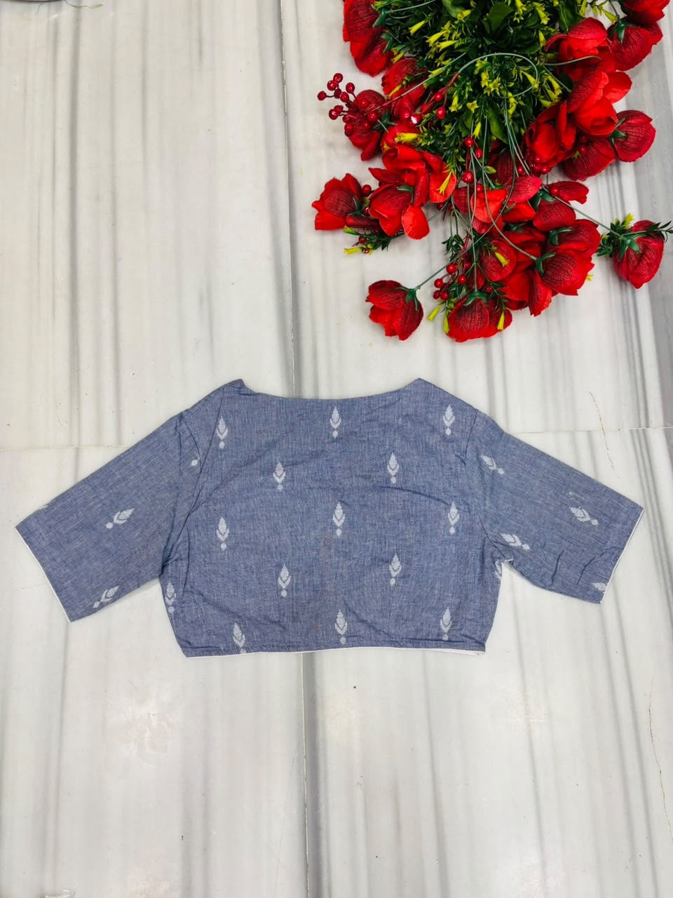 The Graceful Scholar Punjabi Collar Blouse
