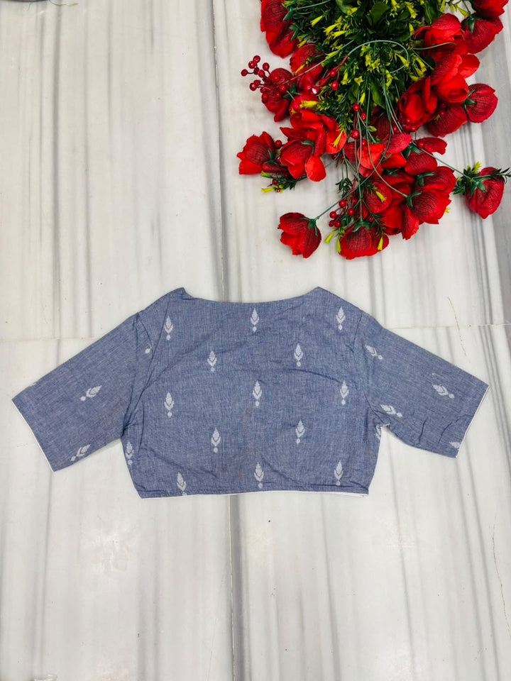 The Graceful Scholar Punjabi Collar Blouse