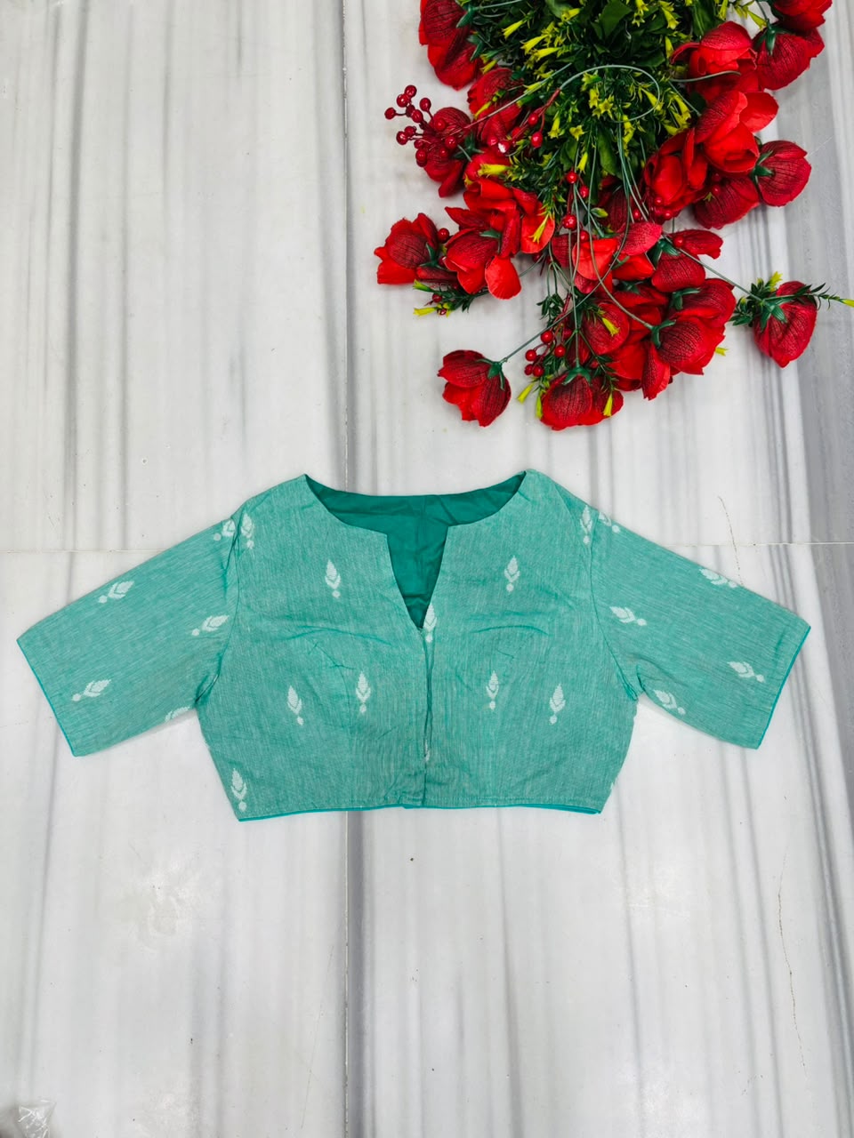 The Graceful Scholar Punjabi Collar Blouse