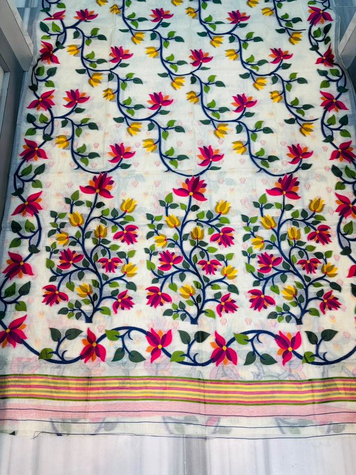Kusumita (কুসুমিতা) Cotton Silk Saree